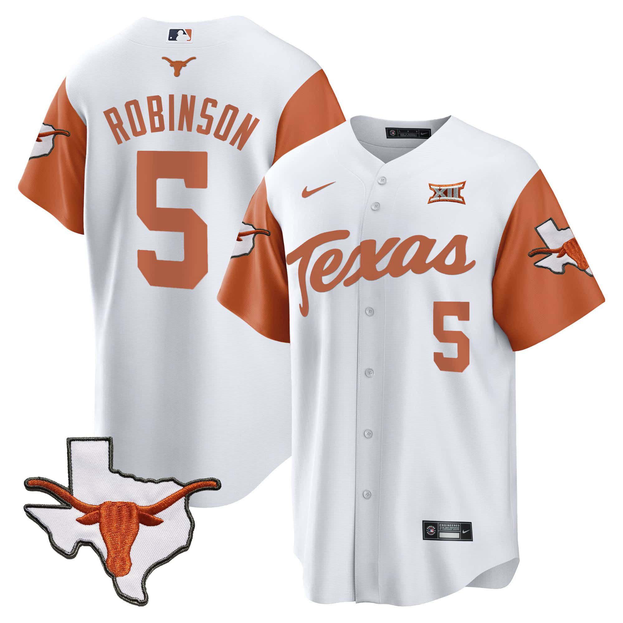 Men Texas Longhorns #5 Robinson White 2024 Baseball NCAA Jersey style 1->indianapolis colts->NFL Jersey